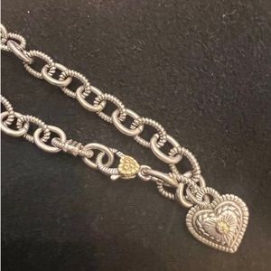 Judith ripka silver and gold bracelet